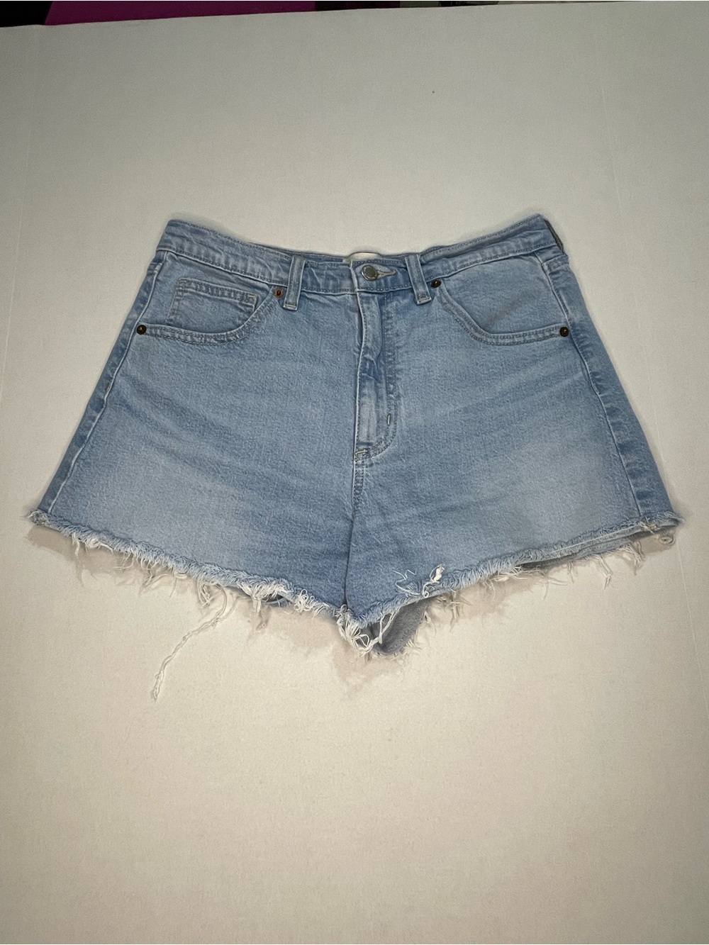 Universal Thread Light Blue Distressed Denim Shorts SZ 8